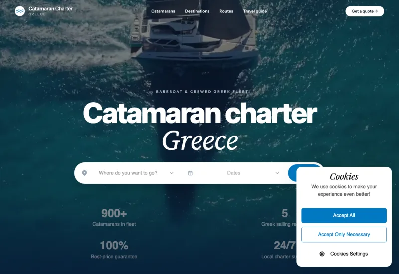 catamaran greece — web stranica